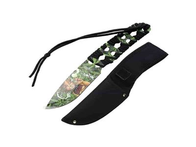  10″ TwilightLeaves Hunter Knife – Leaves & Girl Design