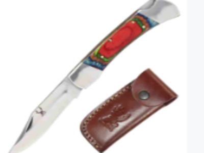 7″ WoodFlare Folding Knife – Pakkawood Handle