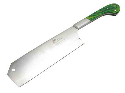 12″ Kitchen Knife Green Wood Handle 