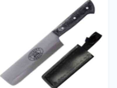 12.5″ Butucher Knife – 5″ Black  Wood Handle